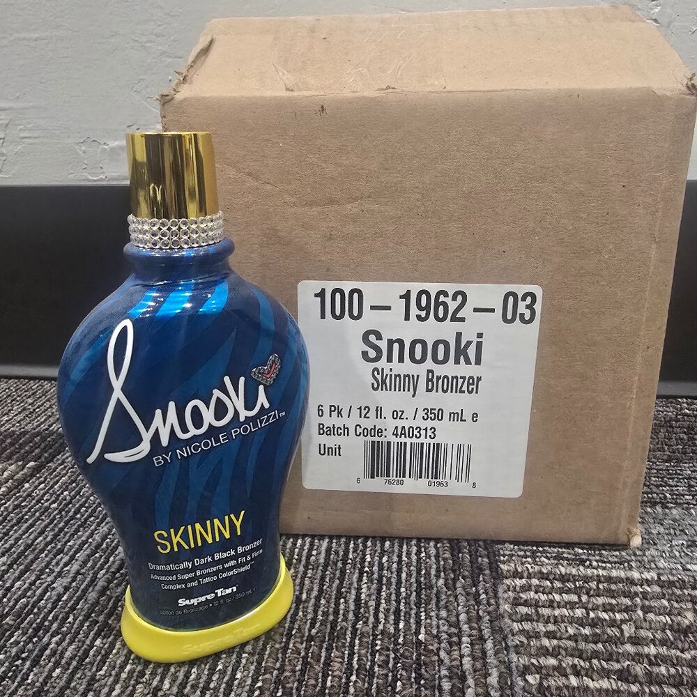 {CASE 6 Bottles} Supre Snooki Skinny Dark Black Tanning Bed Lotion - ++Brand New